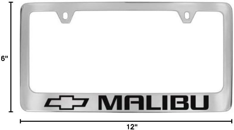Chevrolet Malibu Chrome Plated Metal License Plate Frame Holder