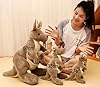 ぬいぐるみ カンガルー（グレー・60cm） 親子カンガルー アニマル お祝い プレゼント #2
