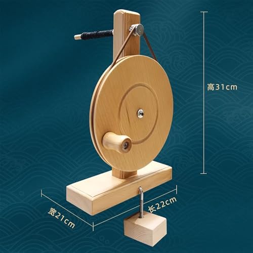 Wooden Yarn Spinnings Wheel,Handmade Desktop Yarn Spinner,for Smooth, Fast Spinnings,for Wool, Cotton, Silk Crafting
