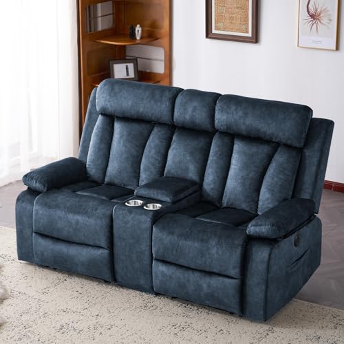 RIHEREFY Power Reclining Loveseat with Heat & Massage