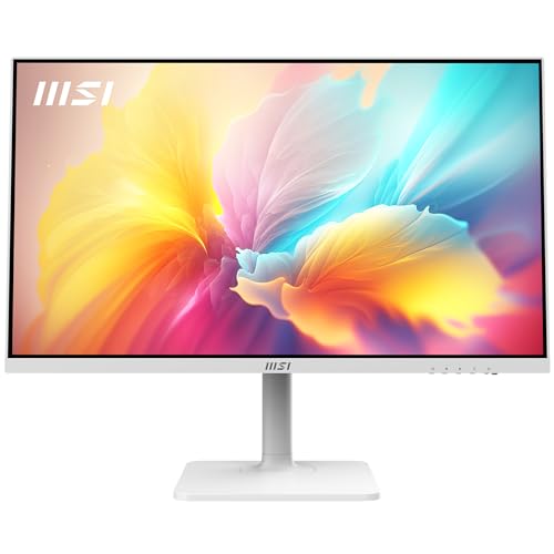 MSI Modern MD272QXPW Écran Bureautique 27 WQHD - Dalle IPS 2560x1440, 100Hz, Confort Oculaire, Haut-Parleurs Intégrés, Réglable 4 Directions - HDMI 2.0b, DisplayPort 1.2a, USB Type-C, USB 2.0