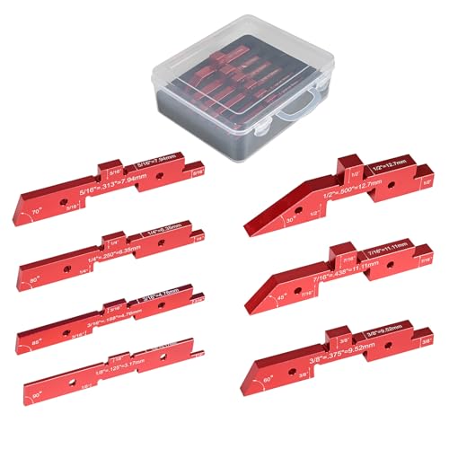Table de toupie blocs de configuration lot de 7 jauge coudée pour bois - 7