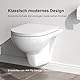 AM.PM Hit - Spülrandloses Wand-Hänge-WC inkl. WC-Sitz mit Soft-Close-Absenkautomatik - Wand-WC Hängend ohne Spülrand, Hänge-Toilette Spülrandlos aus Keramik, Tiefspüler WC, FlashClean, Weiß