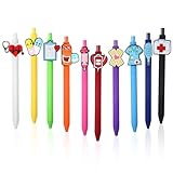 10 Stück Lustige Kugelschreiber Krankenschwester Geschenke, Cartoon Krankenschwester Stift, Geschenk Krankenschwester Zubehör für Krankenschwestern Ärzte medizinische Assistenten (Variante C)