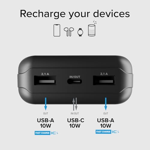 SBS Solar PowerBank, 20000mAh, Power Bank con Pannello Solare, Ricarica Rapida, Intelligent Charge (IC), LED di Carica, USB-C, USB-A, Caricabatterie Portatile da Viaggio, Design Compatto, Nero - Immagine 3