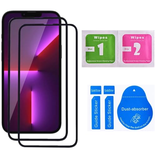 Image of Tempered Glass Screen Protector for iPhone 13 Pro Max /iPhone 14 Plus (6.7 Inch) | Pack of 2 | 9H Hardness | Edge-to-Edge Full Coverage | Scratch Resistant | HD Clear | Bubble-Free