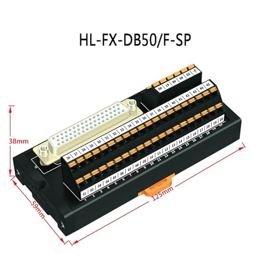 Módulo de interfaz DB50 DIN HL-FX-DB50F-SP con bloque de terminales de resorte 3