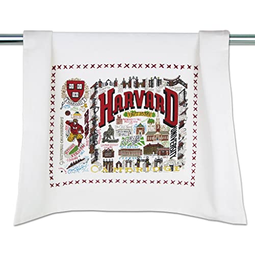 Catstudio Dish Towel, Harvard University Crimson Hand Towel - Collegiate Kitchen Towels for Harvard Fans - Perfect Graduation Gift, Gift for Students, Parents and Alums