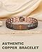 MagEnergy Copper Bracelet for Men, 99.99% Cross Copper Magnetic Bracelet with Strength 3500 Gauss Magnets, Pulsera de Cobre para Hombres, Jewelry Gift for Him