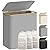SONGMICS Laundry Hamper with Lid, 3-Section Large Laundry Basket, 52.8-gallon (150L), Removable Mesh Liner, Bamboo Handles, Collapsible, 23.6 x 15.2 x 27.8 Inches, Dove Gray ULCB515G01