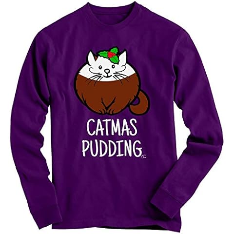 1Tee Girls Catmus Pudding Christmas Sweatshirt Jumper Purple 12-14 Years Cover