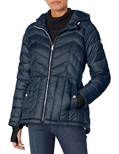 Jessica Simpson Women's Puffer Jacket, Packable Navy, S