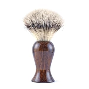 100% Pure Badger Hair Shaving Brush | Handmade Sheesham Wood Shaving Brush | For All Skin Types | Personal and Professional Hair Salon Tool | Wet Shaving | VINTAGE BARBER LONDON