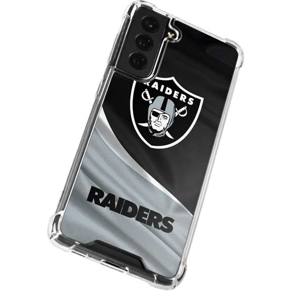 Skinit Clear Phone Case Compatible with Galaxy S22 - Officially Licensed NFL Las Vegas Raiders Design