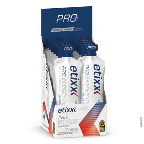 ETIXX Doppio carb energy gel proline bluberry 12 x 60 ml