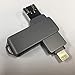 Produktbild Olprkgdg USB 2.0-Flashlaufwerk  Memory Stick USB-Stick 3in1 Richwell Auf Android-Geräte, Computer und iOS-Geräte anwenden (Capacity : 32GB, Color : Gray)