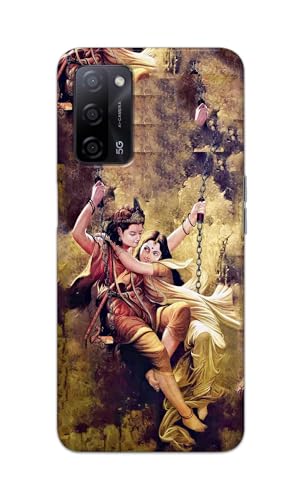 Image of Printed Hard Back Cover for Oppo A55 5G Back Cover (Radha Krishna Love -J1) -190724(EA)