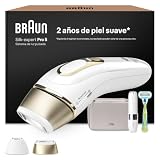 Braun Luz Pulsada Silk-expert Pro 5, Alternativa a Depiladora Laser, Eliminación Del Vello En Casa, Depiladora IPL Con Funda, Maquinilla Venus, 2 Cabezales, Miniafeitadora Facial, Blanca/Dorada