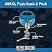 Proven Industries Model 400XL Puck-Lock Set, Made in The USA, Pack of 2, (Blue)