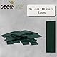 DECKLINE Abstandshalter Kunststoff - 100 Stück - 34 x 100 x 5 mm - Set - Distanzklötze für Fußböden, Fenstern, Türen - Verglasungsklötze - Unterlegplatten - Fensterklötze