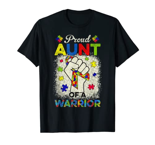 Autismo Tía del Autismo Concienciación Guerrero Apoyo Autista Camiseta