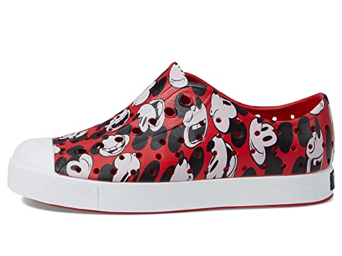 Native Shoes Kids Jefferson Disney Print Toddlers’ Slip-On Shoes – All-Over Perforation – Slide-On Design Torch Red/Shell White/Mickey Potraits All Over Print 7 Toddler M #TOP10
