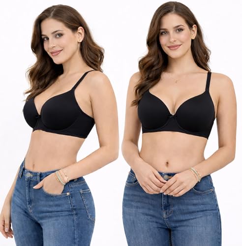 Image of ToBeInStyle Women's Pack of 6 Classic Style Underwire Supportive Padded Bras