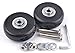 1 Pair Luggage Suitcase Replacement Wheels Axles 30 Deluxe Repair 50x18mm (Black)