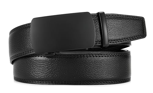 Image of CHAOREN Mens Belt Leather Ratchet Belt - Customizable Fit, Effortless Style (35mm)
