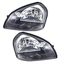 MHysa Scheinwerferbaugruppe Frontscheinwerfer Autoscheinwerfer Komplettsets kompatibel mit für Hyundai Tucson 2005-2010,B-Black-normal