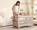 Pack and Play, 4 in 1 Baby Playard – Portable Crib, Bassinet, Bedside Sleeper, Changing Table & Playpen | Breathable Mesh | Safe & Foldable for Newborns to Toddlers