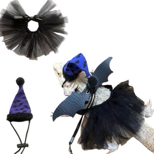 Conjunto de fantasias de dragão barbudo, chapéus de lagarto para aniversário, Halloween, Natal, aces
