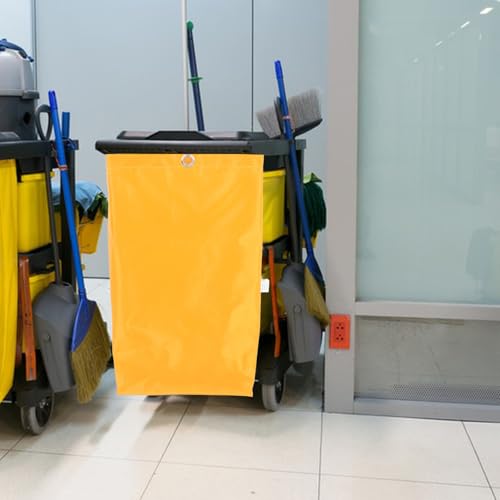 Bolsa de lona amarilla para carrito de servicio con gran capacidad de carga para hostelería 7