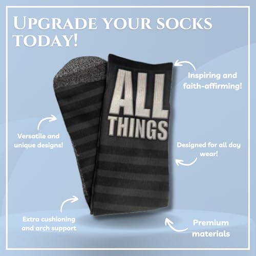 Men's - Christian Crew Socks for Men with Scripture | Moisture-Wicking | Father's Day Gift Idea2