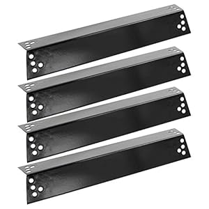Hongso 15 Inches Porcelain Steel Grill Heat Plates for Charbroil 463411911, 463411512, Kenmore Sears, K-Mart, Nexgrill, Tera Gear Model Grills, 4-Pack PPZ681