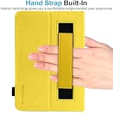 TECHGEAR Smart Case For Amazon Fire HD 10 (13th Generation / 2023 & 11th Generation / 2021) Slim PU Leather Folio Smart Stand Case Cover with Hand Strap & Auto Wake/Sleep [Yellow] - Image 6