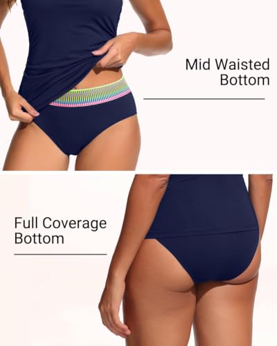 Image of Daci Women Strapless Tankini Tummy Control 2 Piece Bandeau Swimsuit