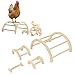 Wooden Chick Perch, Stable Structure Chick Stand Training Perch Wood Chicken Roosting Bar for Coop Brooder