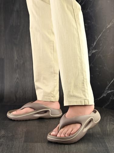 Image of DOCTOR HEALTH SUPER SOFT Men's EVA Flip Flops | Lightweight Cushioned Comfortable Thong Slippers | Anti-Skid Waterproof Soft Footbed Daily Wear Beach Bathroom Indoor Outdoor Flip Flops