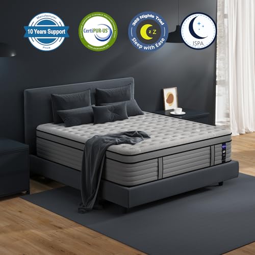 Difame Queen Size Mattress, 12 Inch Queen Hybrid Mattress In A Box With Memory Foam thumb #5