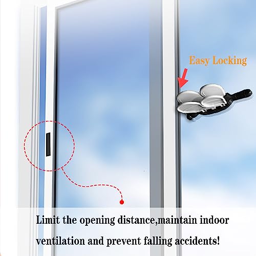 TALLSOCNE 4 Pack Great for Sliding Patio Door Lock，Sliding Door Lock ，Window Lock ，Sliding Glass Door Lock，Sliding Door Lock for Child Safety,Easv to Install, No Drilling Required - Thumbnail 3