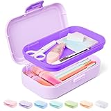 Sooez Double Layer Pencil Box, Plastic Pencil Case with Latch, Hard School Supply Box for Girls Boys Kids...