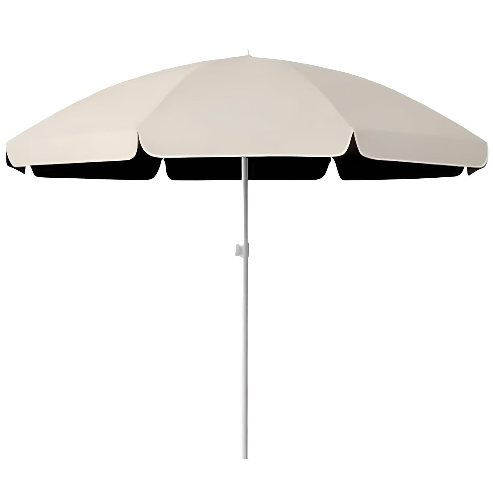 WDSOPK 6.6ft/7ft Outdoor Garden Parasol, Protection Patio Umbrella for Market Table, Water Repellent Portable Sunshade Balcony, Bench,Deck(Beige-220cm)