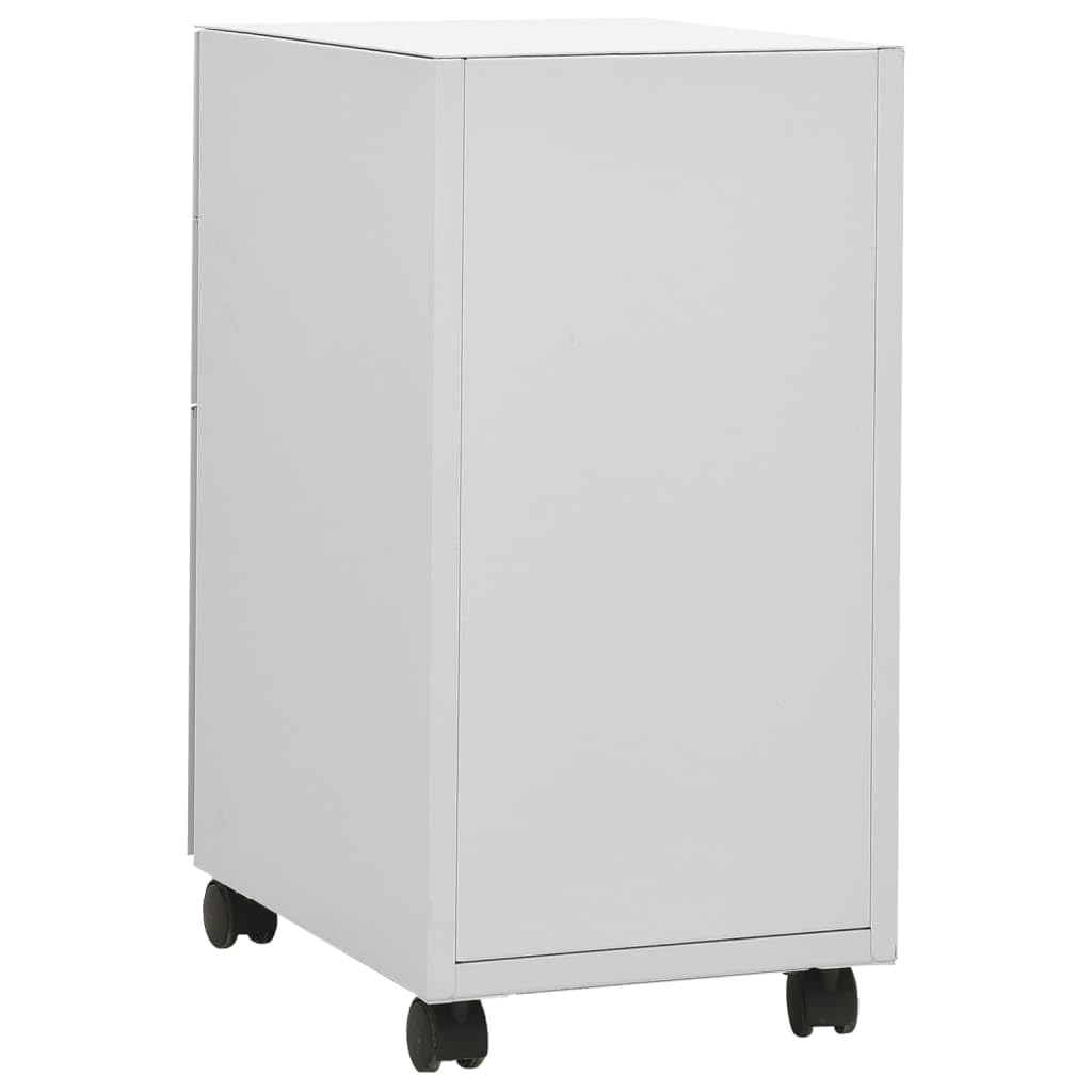 vidaXL Schedario Mobile Grigio Chiaro 30x45x59 cm in Acciaio