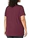 Amazon Essentials Women's Active Quick Dry Tech Stretch Short-Sleeve V-Neck T-Shirt (Available in Plus Size), Pack of 2, Black/Burgundy Space Dye, Medium