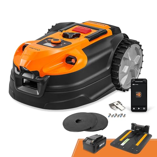 Lawnmaster OcuMow®18 mähroboter ohne begrenzungskabel für bis zu 800㎡ 4ah Batterie Optische Navigation, Hindernisvermeidung, Automatische Ladestation, Verbotene-Zone-Funktion, WiFi & Bluetooth APP