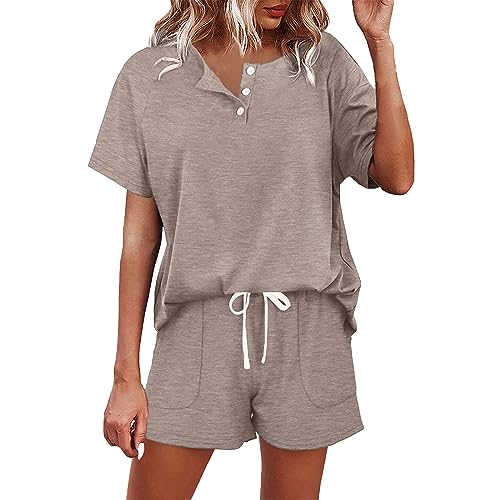 Vêtement femme été ensemble short casual couleur unie à cordon de serrage
