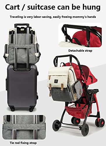 Bolsa Mochila Maternidade Impermeável Bebê Menino Menina Multifuncional,grayblack