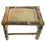 Excellence artisanale : fabriquée par des artisans qualifiés, cette chaise en bambou bénéficie d'un savoir-faire traditionnel qui lui confère un caractère unique. tabourets portables, tabouret en bambou