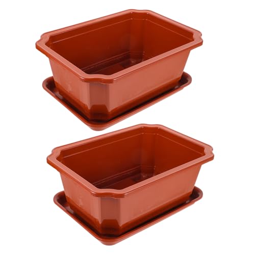 VICASKY 2pezzi Vaso per Piante da Interno in Plastica per Drenaggio per Vivaismo Giardinaggio Domestico e Esposizione di Fiori Vaso per Piante da Appartamento Piccolo